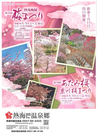 熱海梅園　梅まつり　開催中